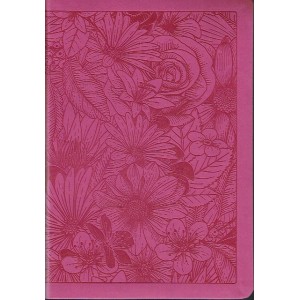 NLT Large Print Premium Value Thinline In Garden Pink Leatherlike